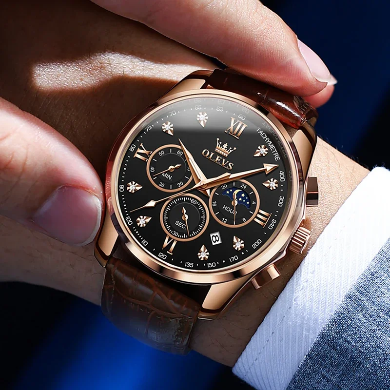 OLEVS Sport Multifunction Watch with Moonphase