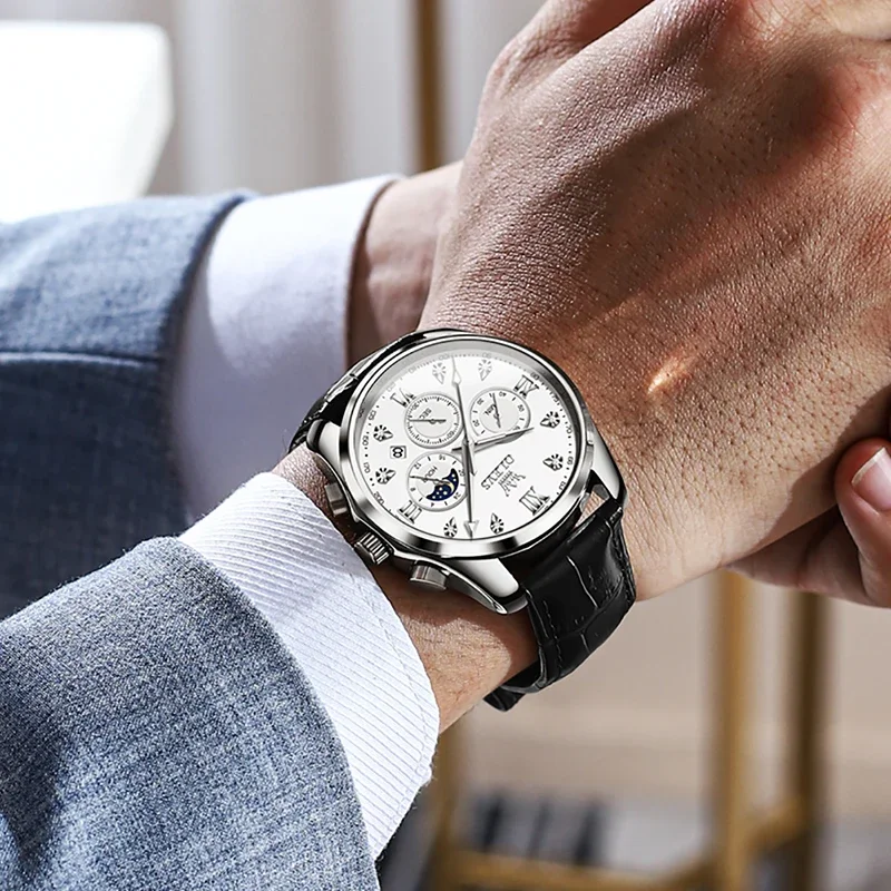 OLEVS Sport Multifunction Watch with Moonphase