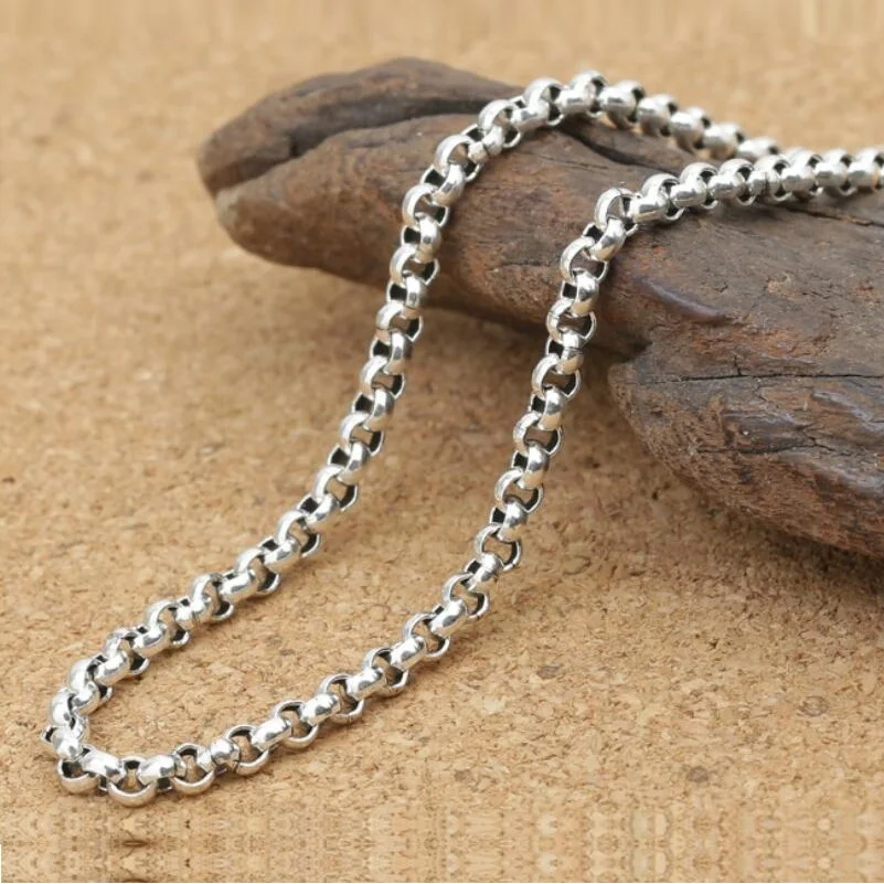 Sterling Silver Cross O Link Chain Necklace
