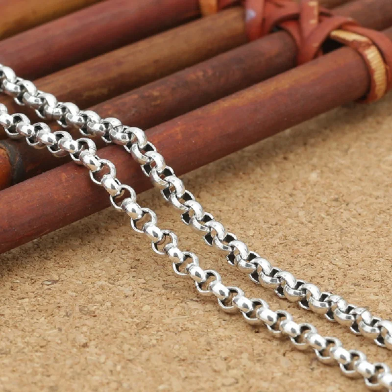 Sterling Silver Cross O Link Chain Necklace