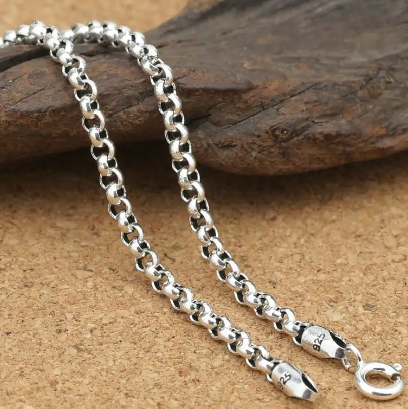 Sterling Silver Cross O Link Chain Necklace