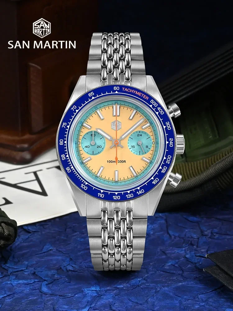 San Martin SN0116 Avocado GMT Watch