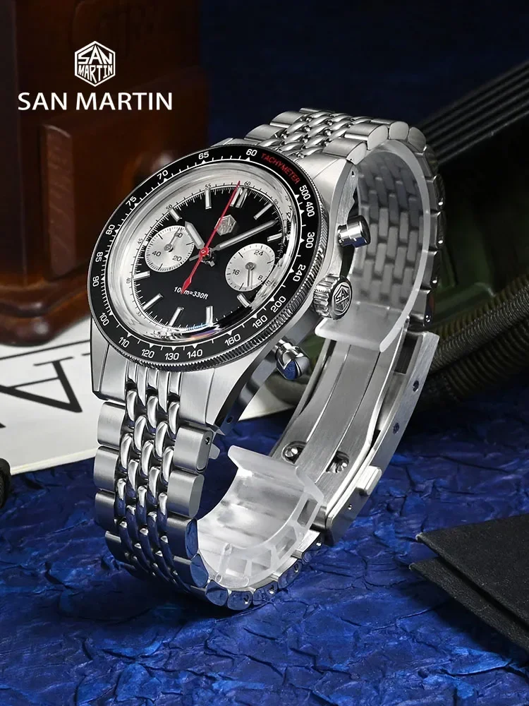 San Martin SN0116 Avocado GMT Watch