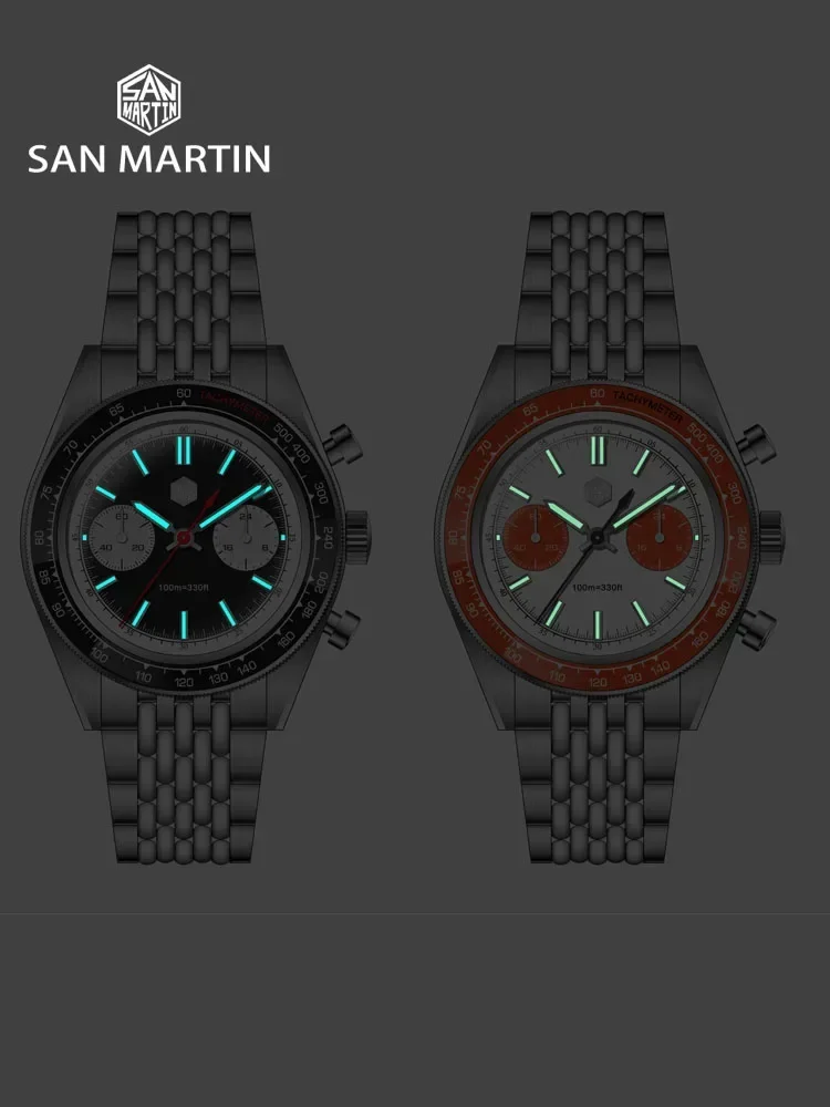 San Martin SN0116 Avocado GMT Watch