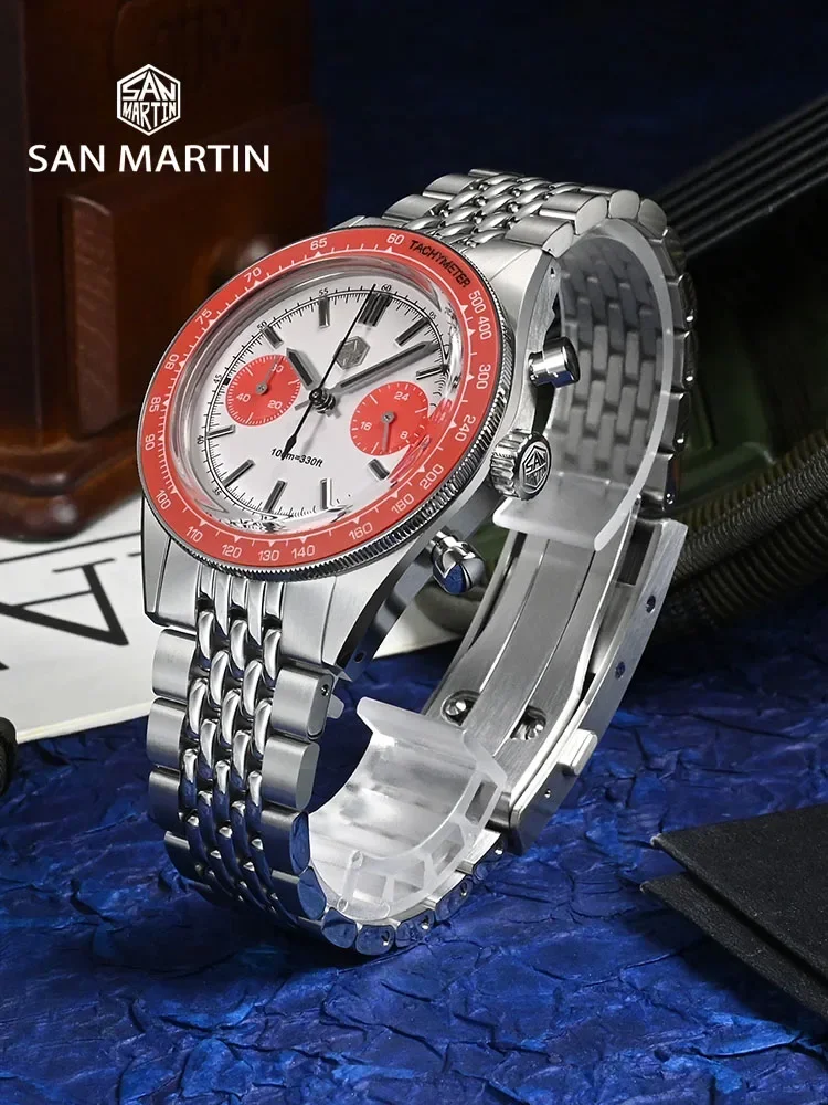 San Martin SN0116 Avocado GMT Watch