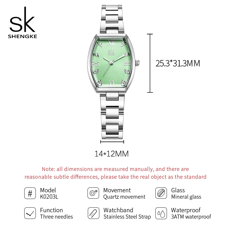 Shengke Elegant Womens Quartz Wristwatch