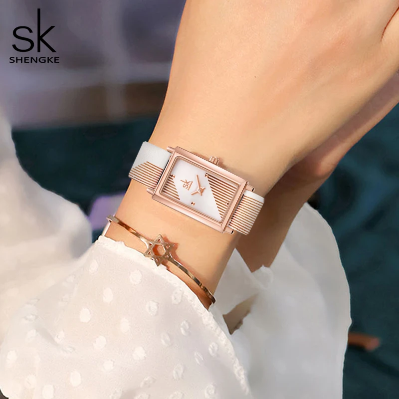 Shengke Rectangle Womens Designer Watch