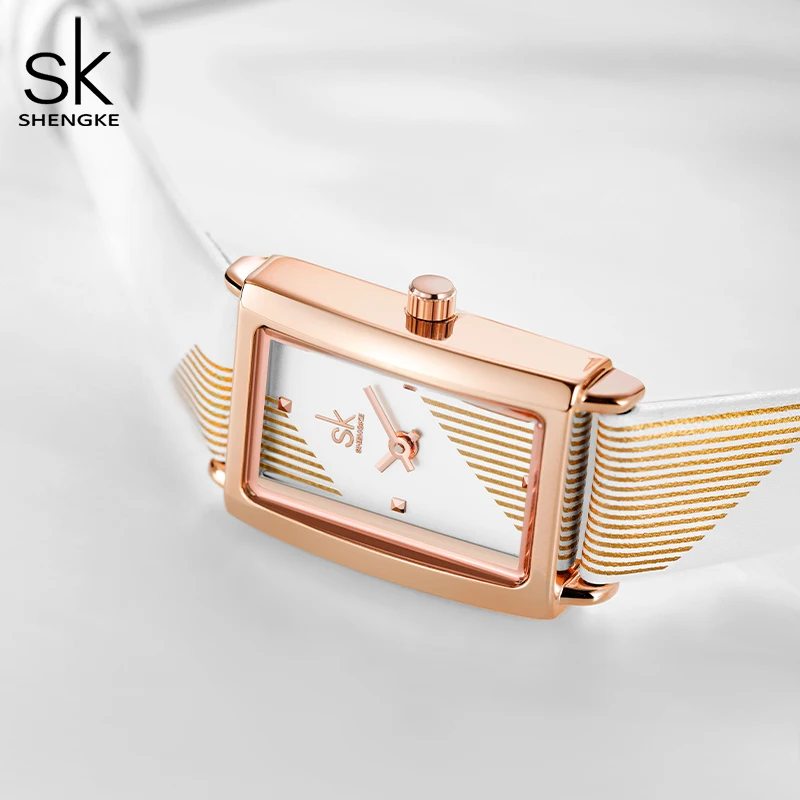 Shengke Rectangle Womens Designer Watch
