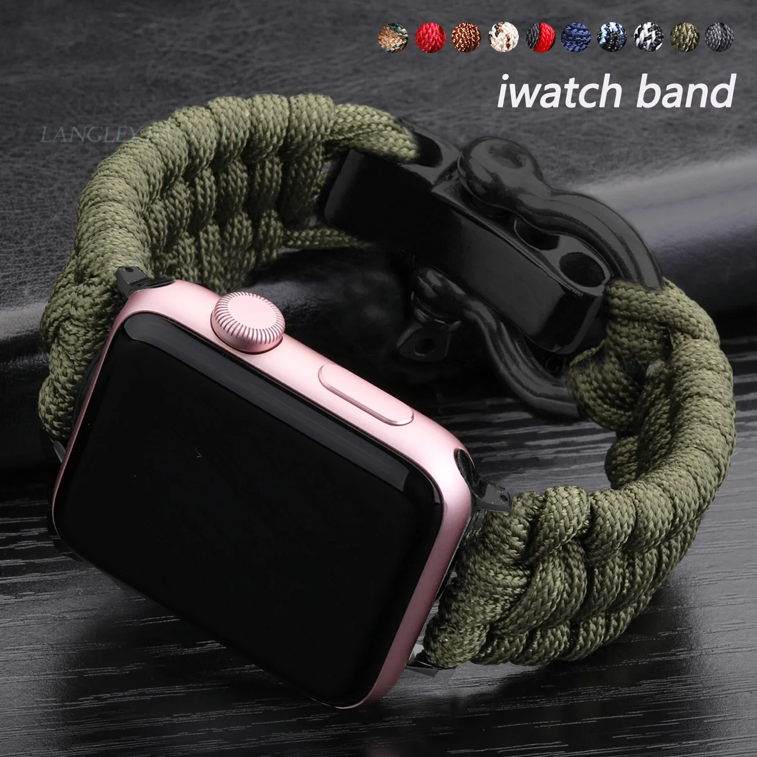 Paracord Band Compatible with Apple Watch
