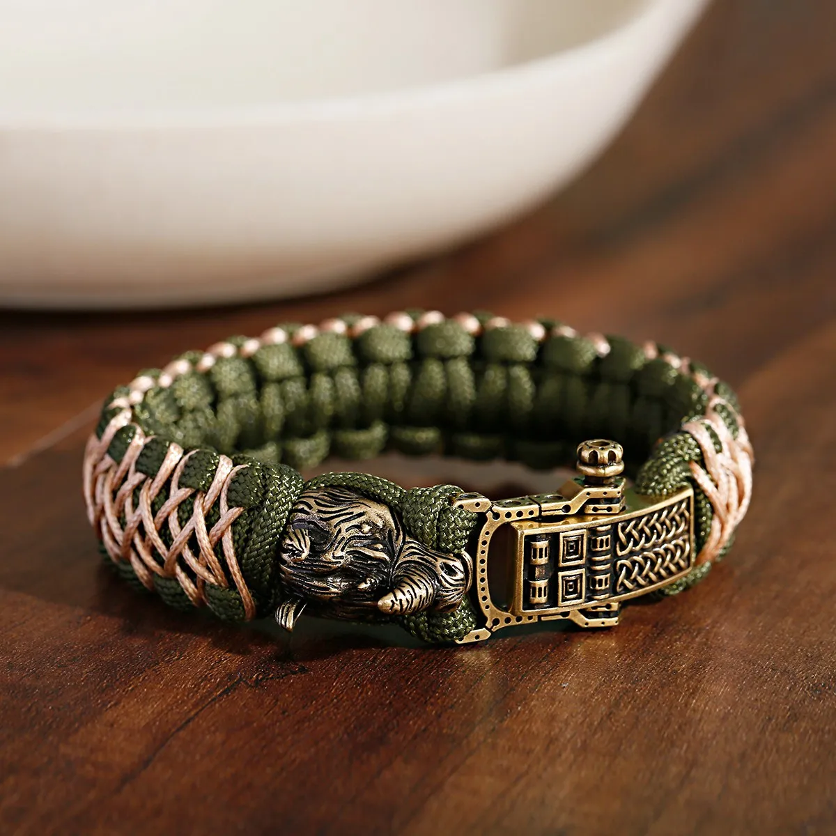 Paracord Rhino Head Shaped Bracelet