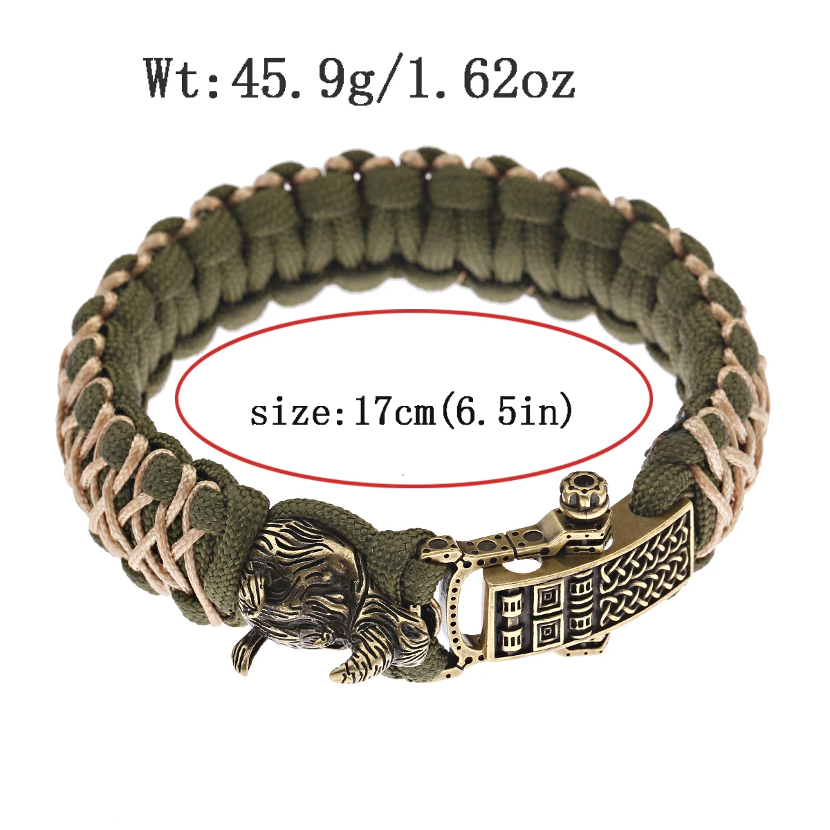 Paracord Rhino Head Shaped Bracelet