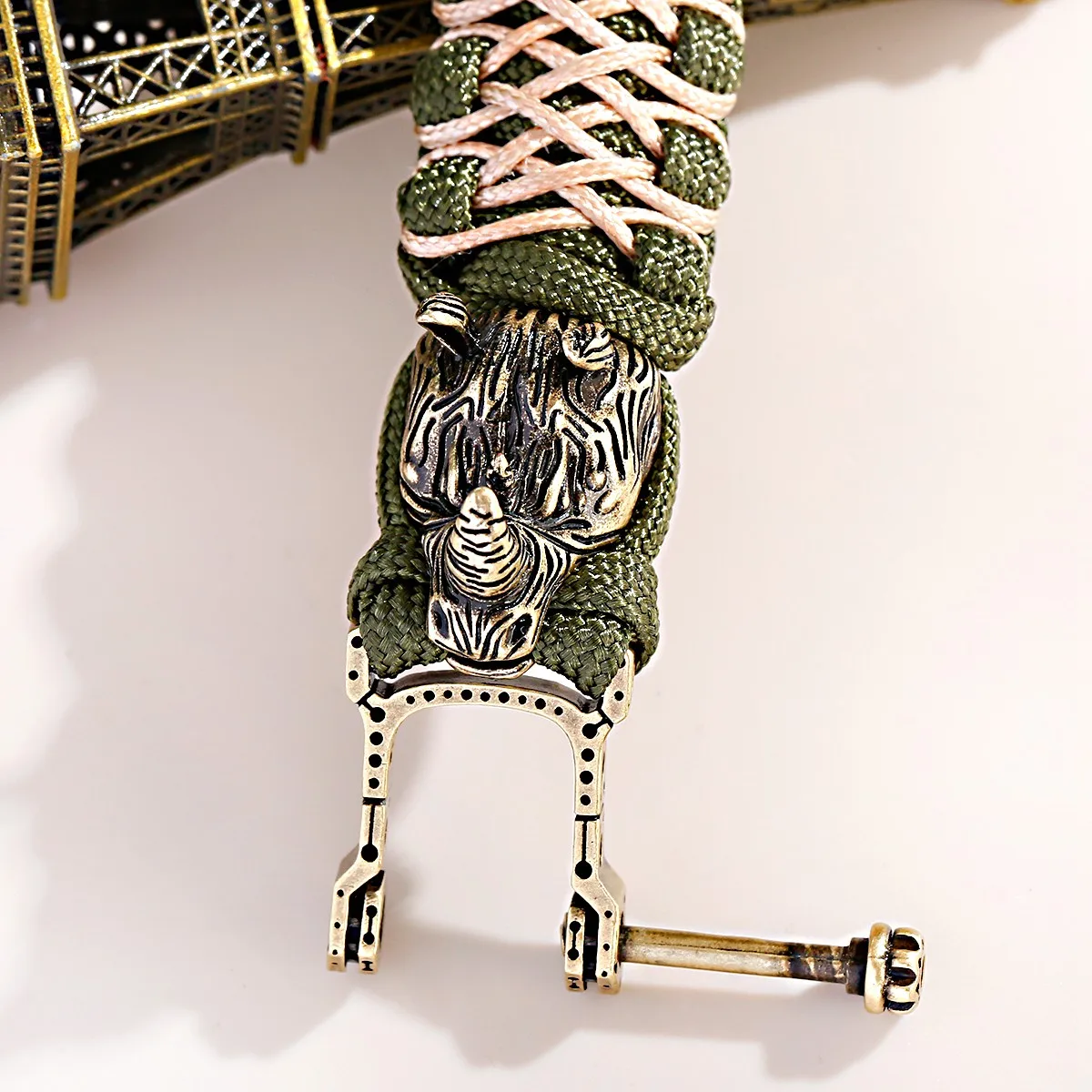 Paracord Rhino Head Shaped Bracelet
