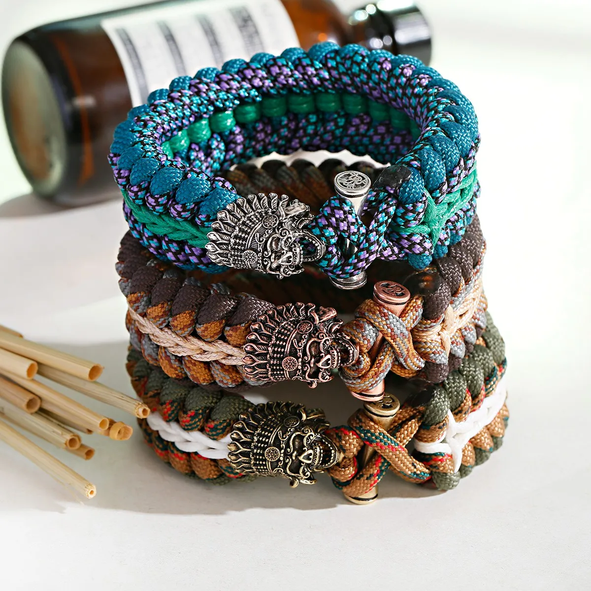 Braided Paracord Mens Antique Bracelets
