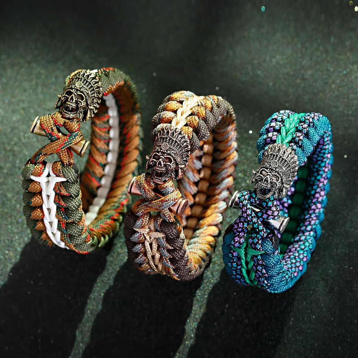 Braided Paracord Mens Antique Bracelets