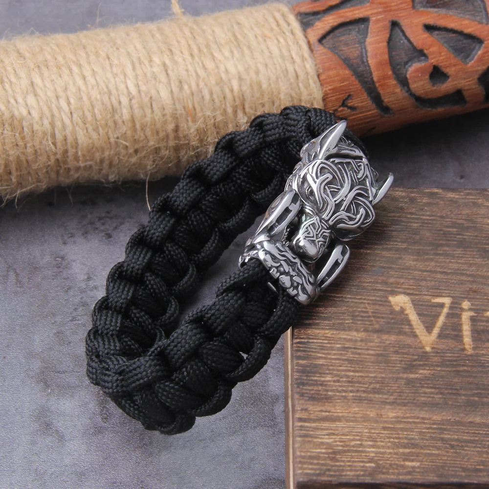 Wolf Head Nordic Handmade Paracord Bracelets