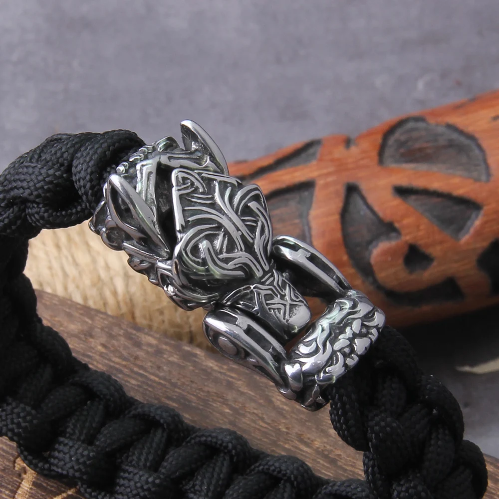 Wolf Head Nordic Handmade Paracord Bracelets