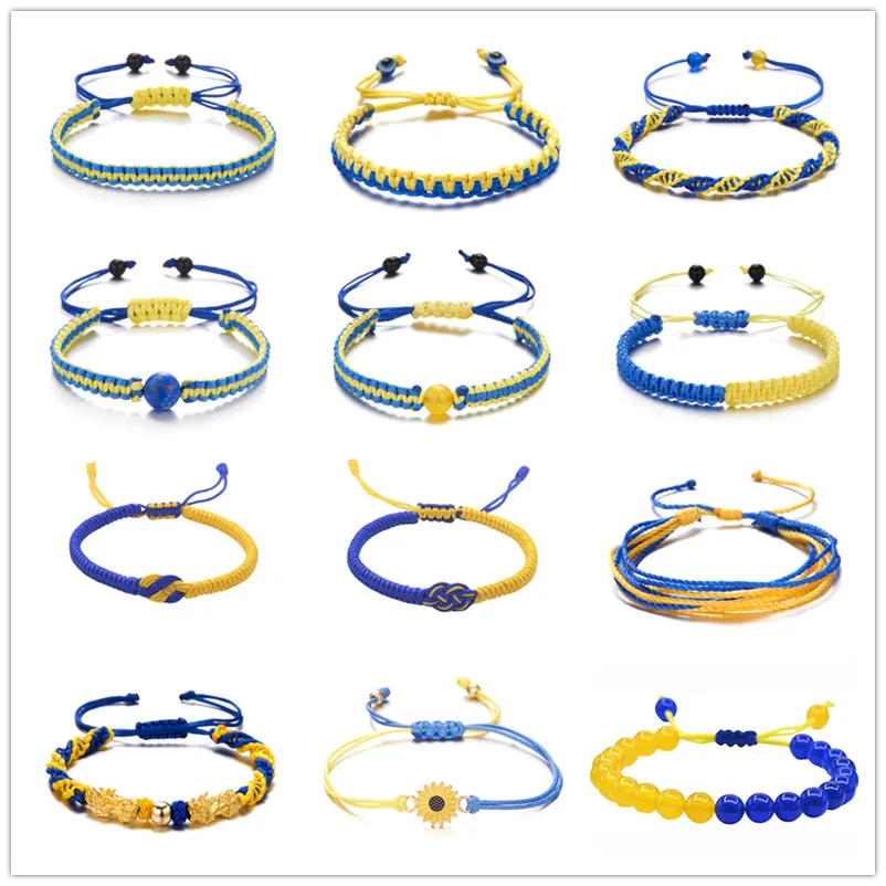 Stand with Ukraine Charm Bracelets