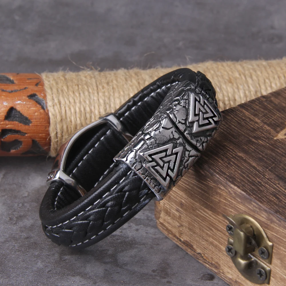 Stainless Steel Viking Vegvisir Compass Bracelet