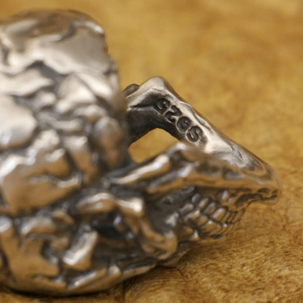 Sterling Silver Huge Venom Cross Skull Pendant