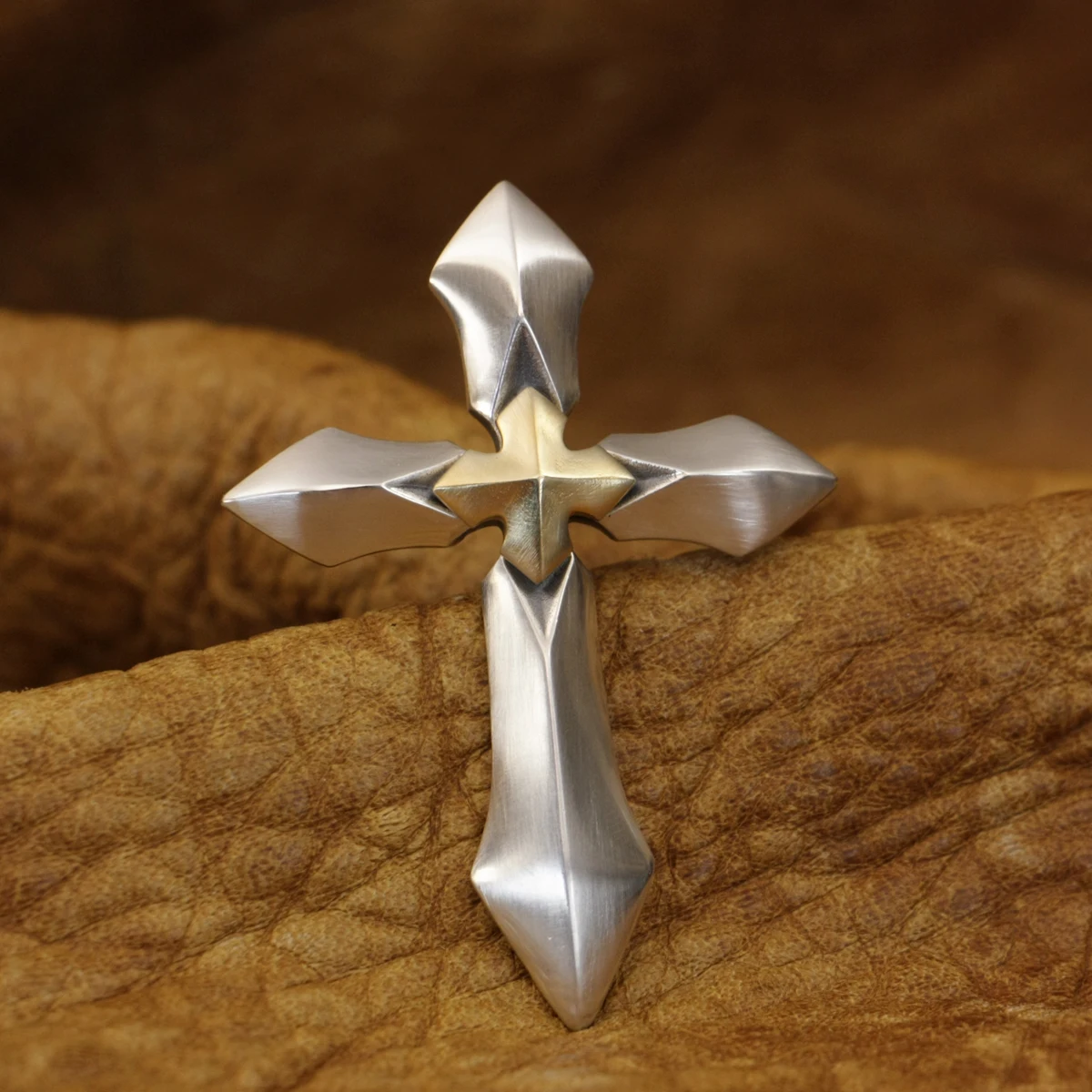 925 Sterling Silver Cross Sword Pendant