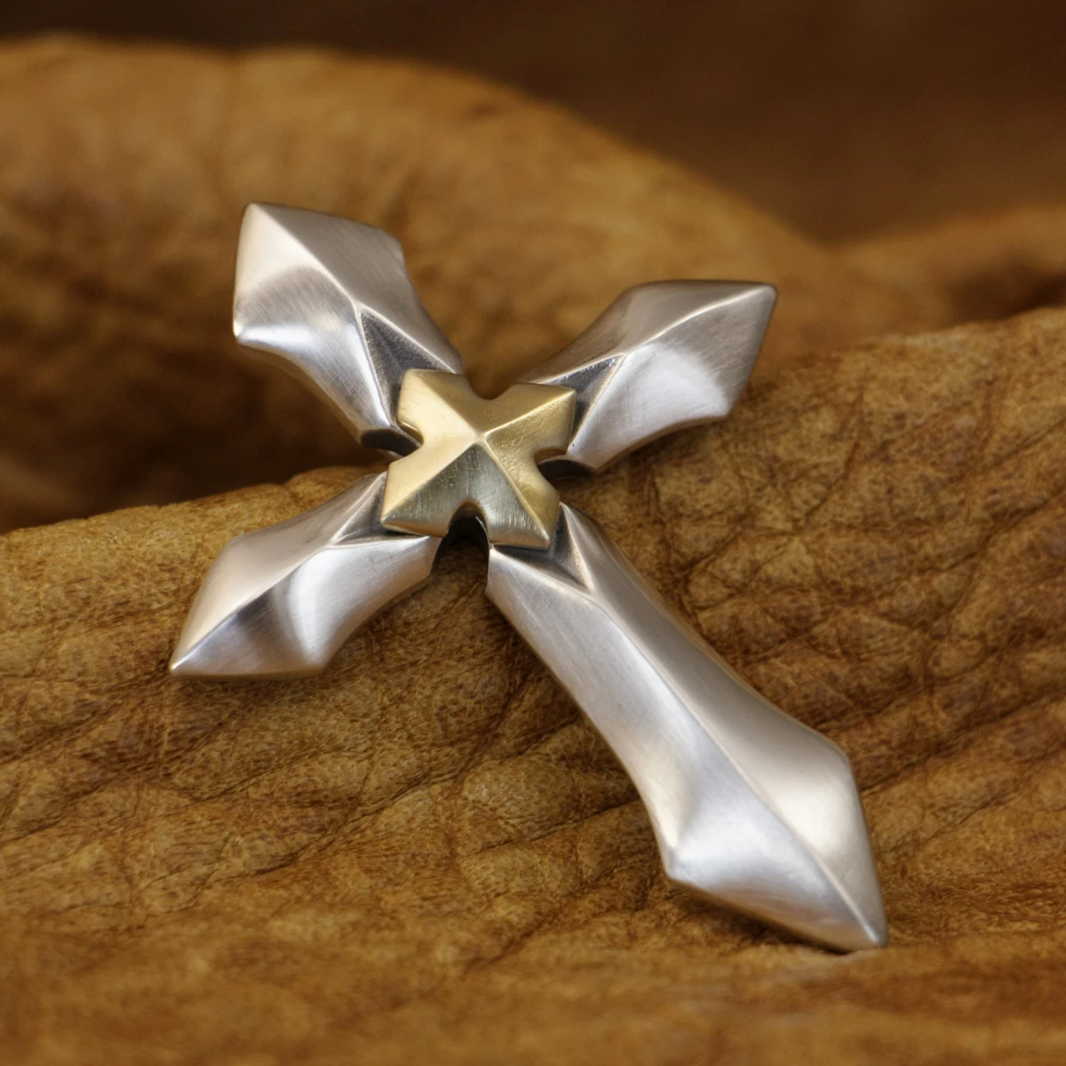 925 Sterling Silver Cross Sword Pendant