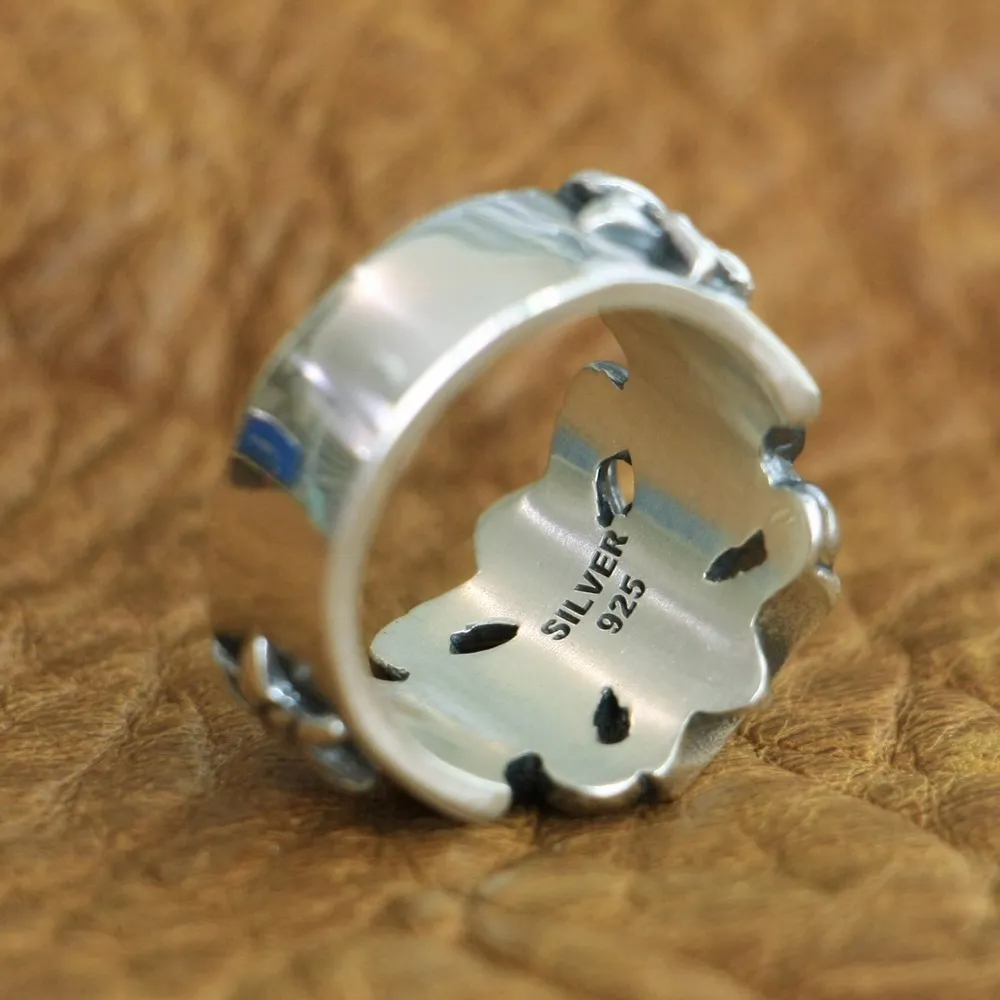 925 Sterling Silver Star Cross Ring