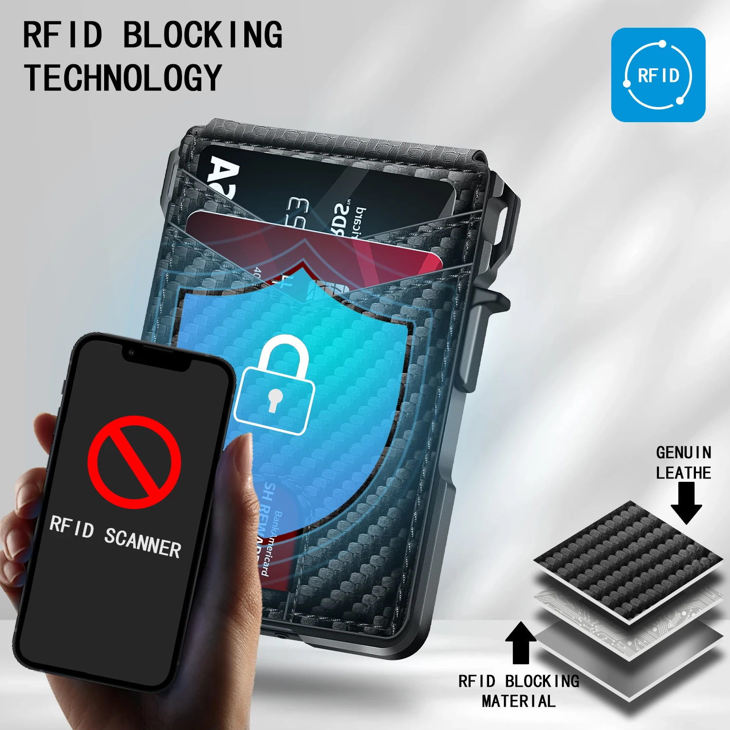 RFID Blocking Aluminum Card Holder