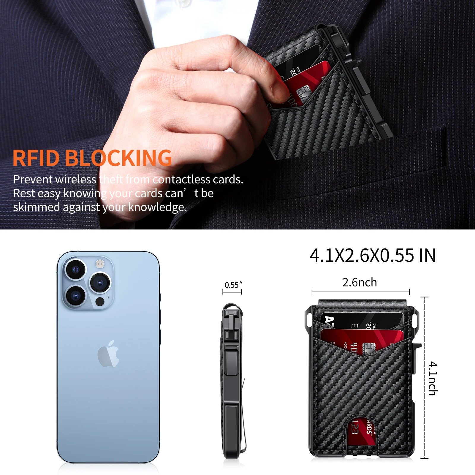 RFID Blocking Aluminum Card Holder