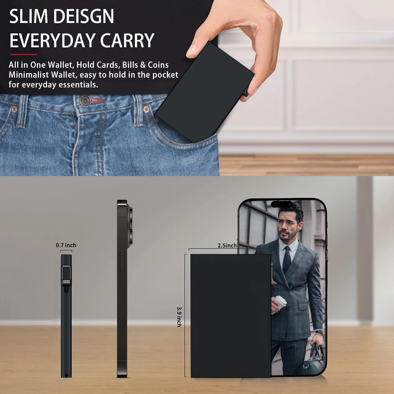 Slim Pop-up Card Holder Wallets