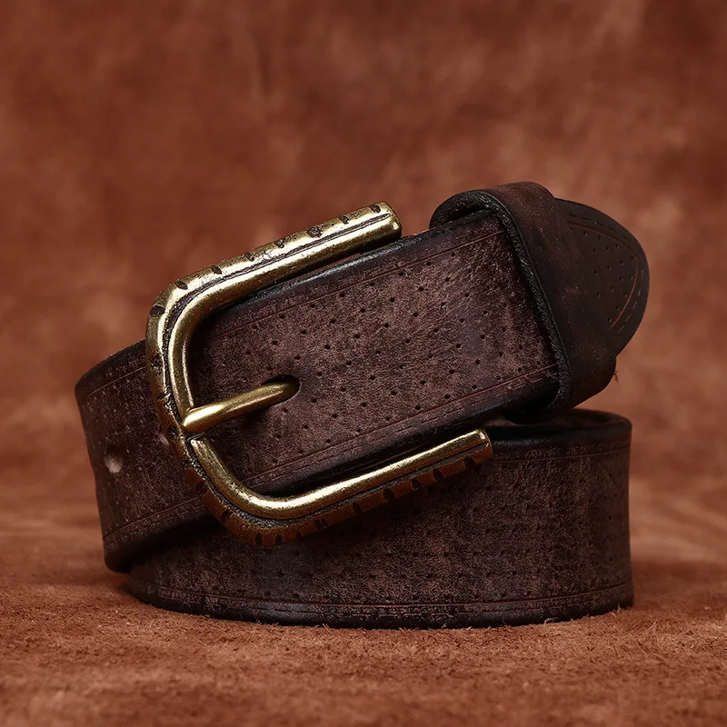 3.8CM High-Quality Cowhide Genuine Leather Belt