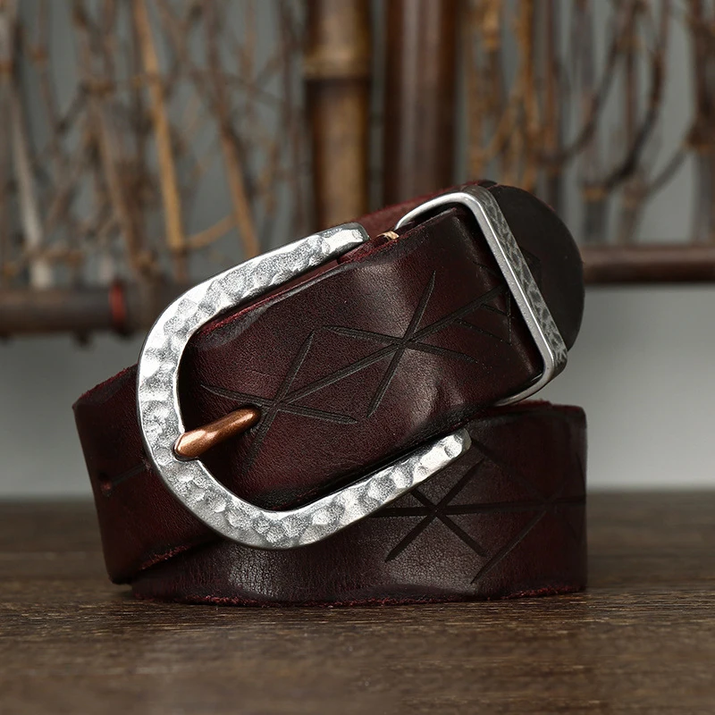 Thick Cowskin Genuine Leather Belts