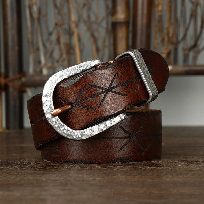 Thick Cowskin Genuine Leather Belts