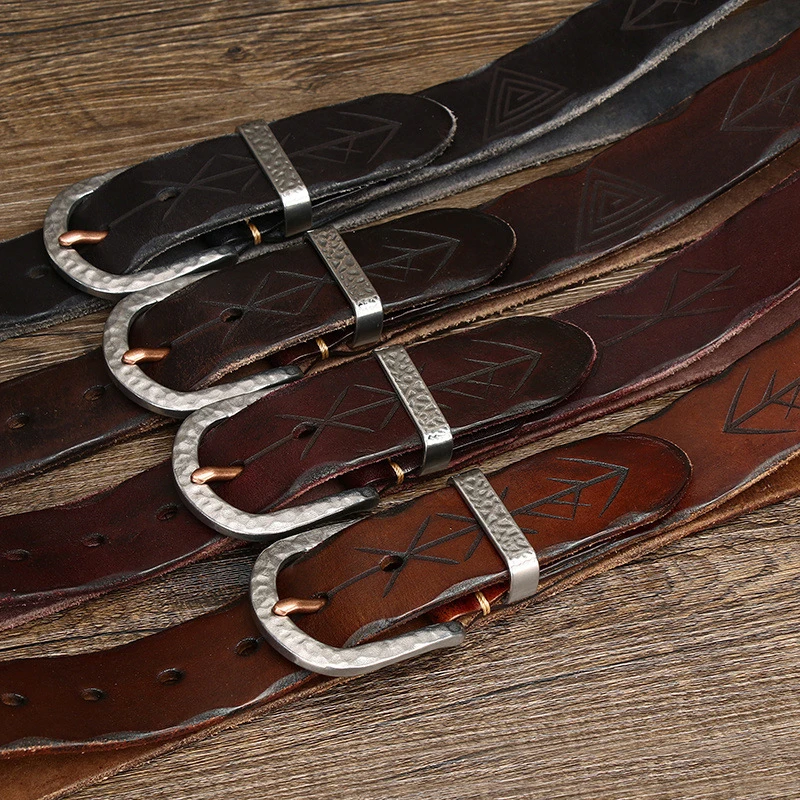 Thick Cowskin Genuine Leather Belts