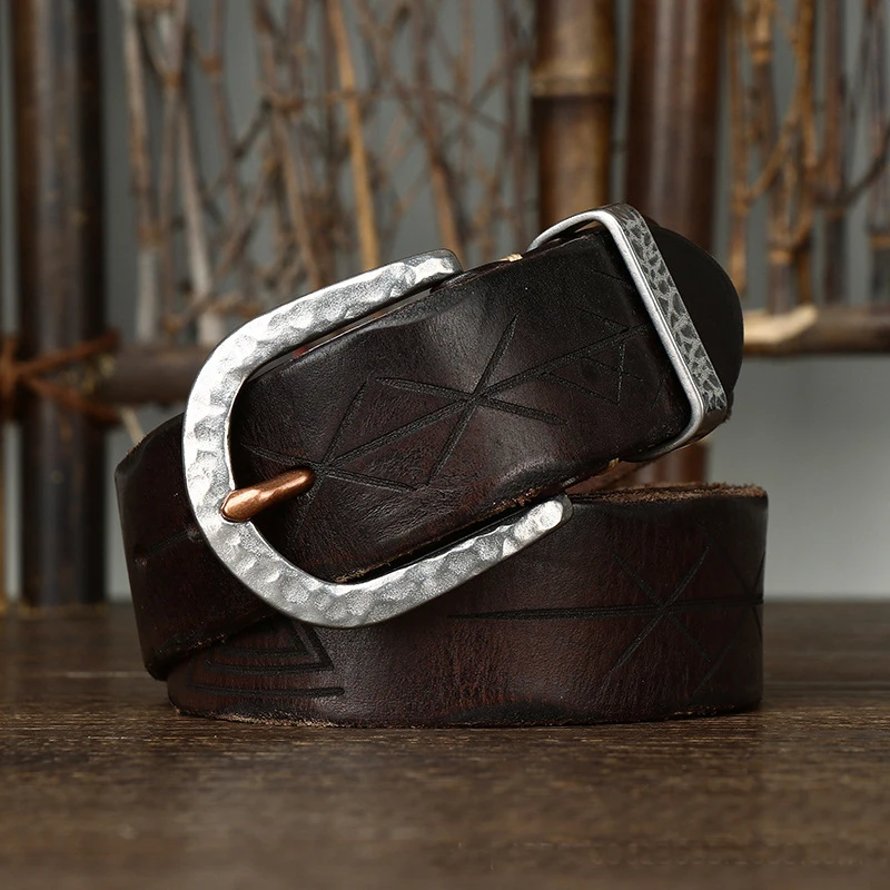 Thick Cowskin Genuine Leather Belts