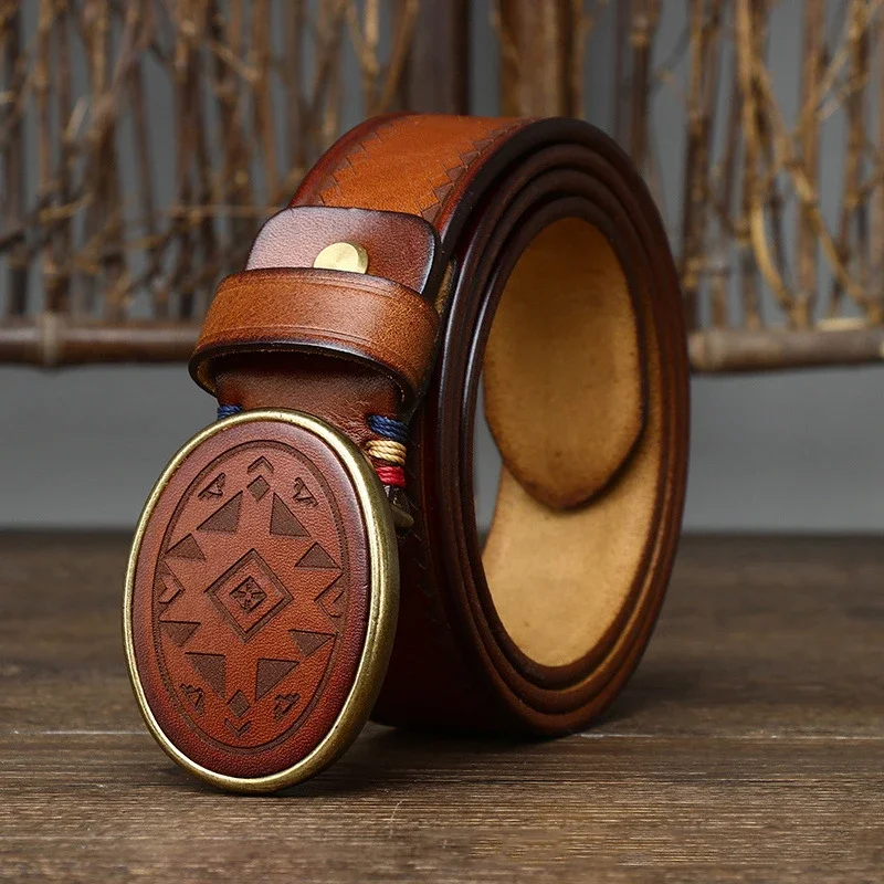 Luxury Smooth Buckle Leather Belts