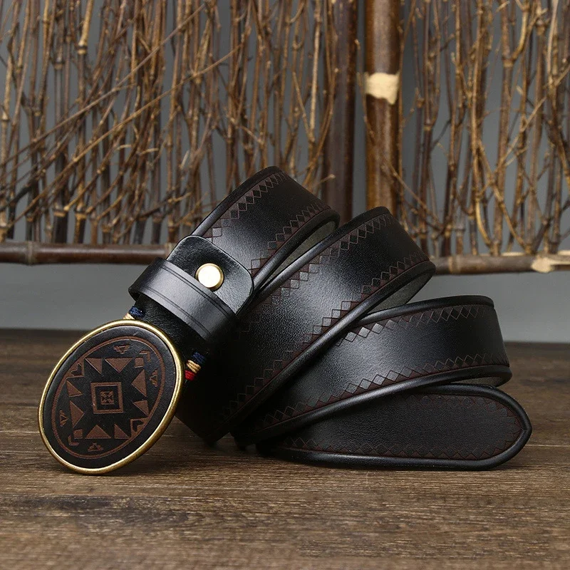 Luxury Smooth Buckle Leather Belts