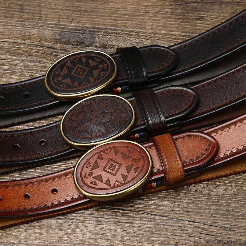 Luxury Smooth Buckle Leather Belts