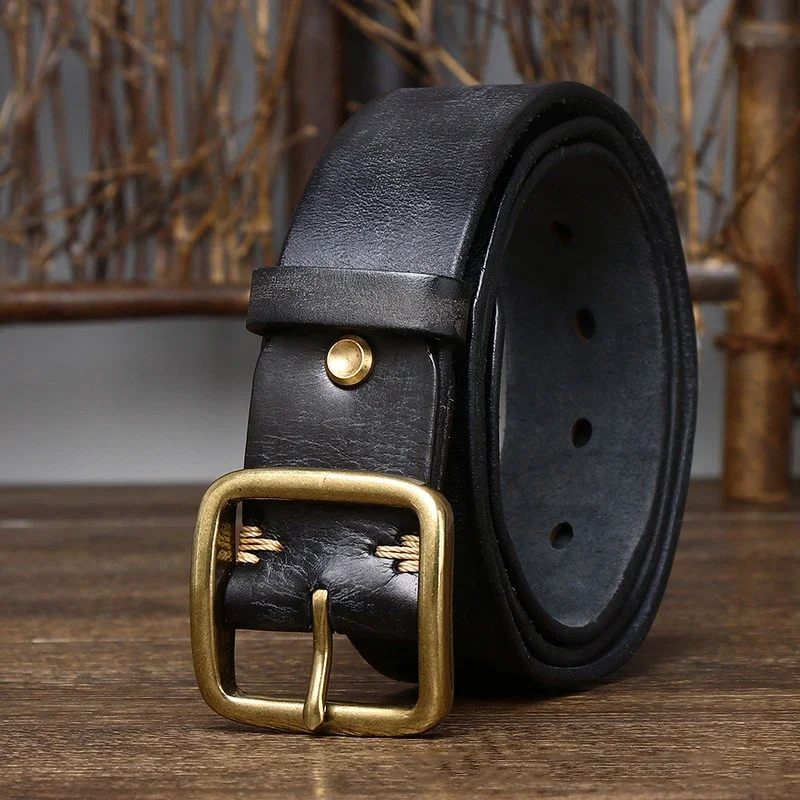 Copper Buckle Jeans Cowskin Casual Belts