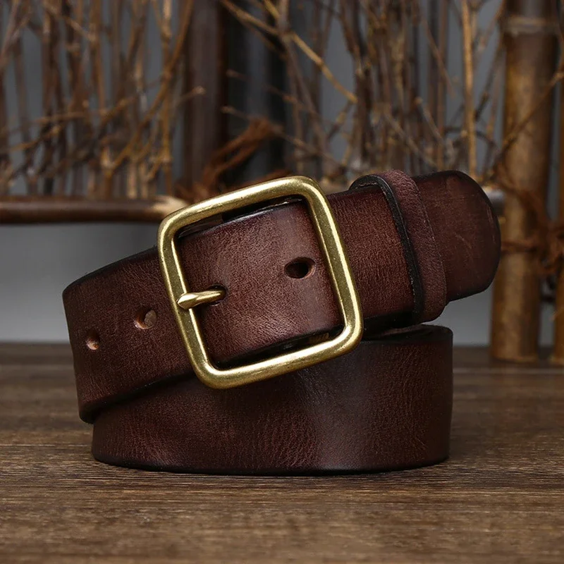 Copper Buckle Jeans Cowskin Casual Belts