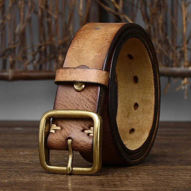 Copper Buckle Jeans Cowskin Casual Belts