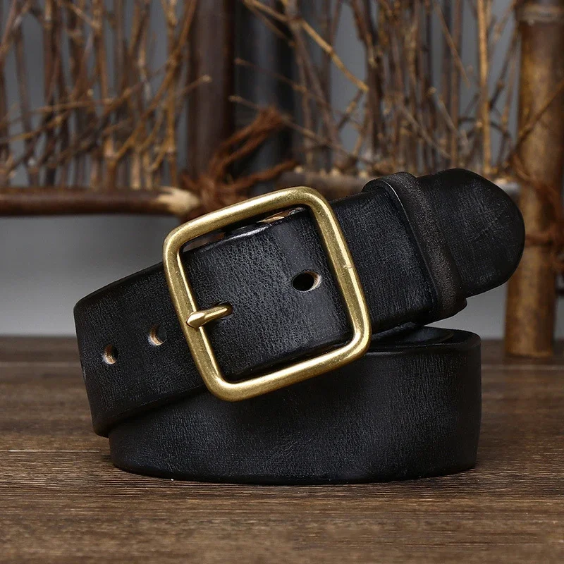 Copper Buckle Jeans Cowskin Casual Belts