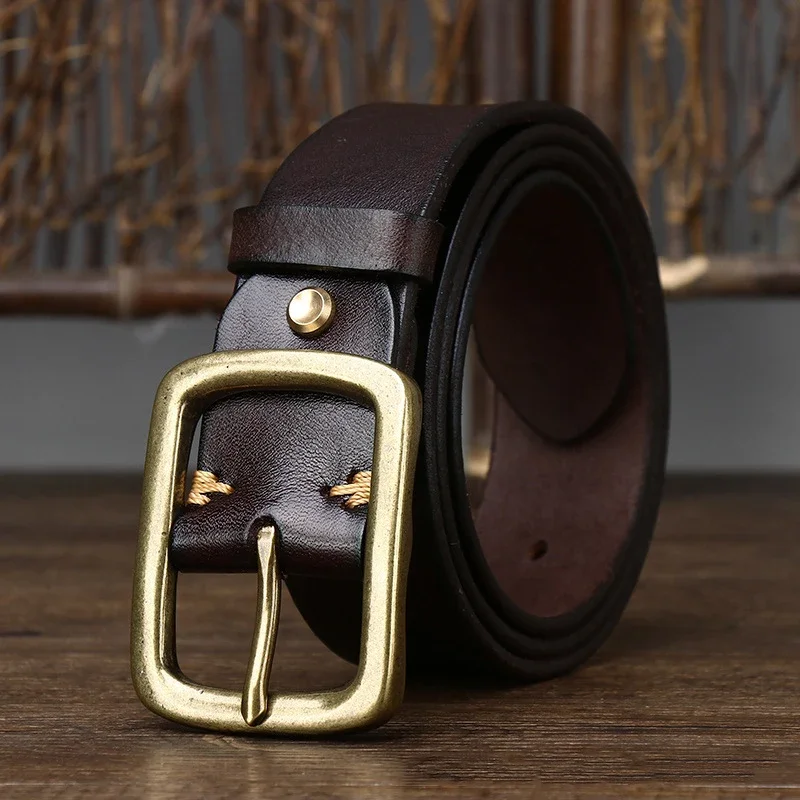 Retro Cowhide Leather Belt for Jeans