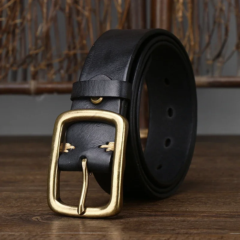 Retro Cowhide Leather Belt for Jeans