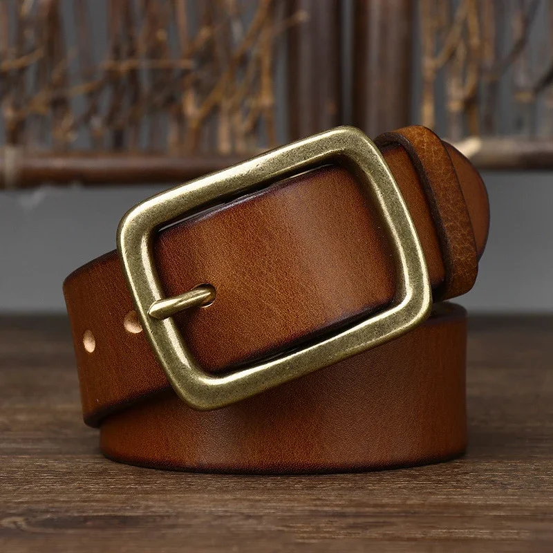 Retro Cowhide Leather Belt for Jeans