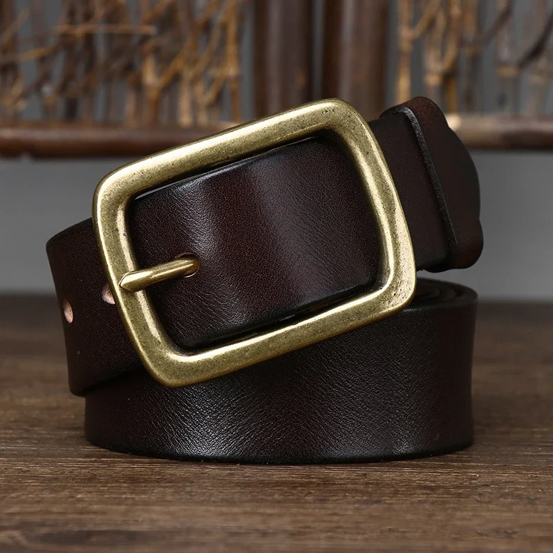 Retro Cowhide Leather Belt for Jeans