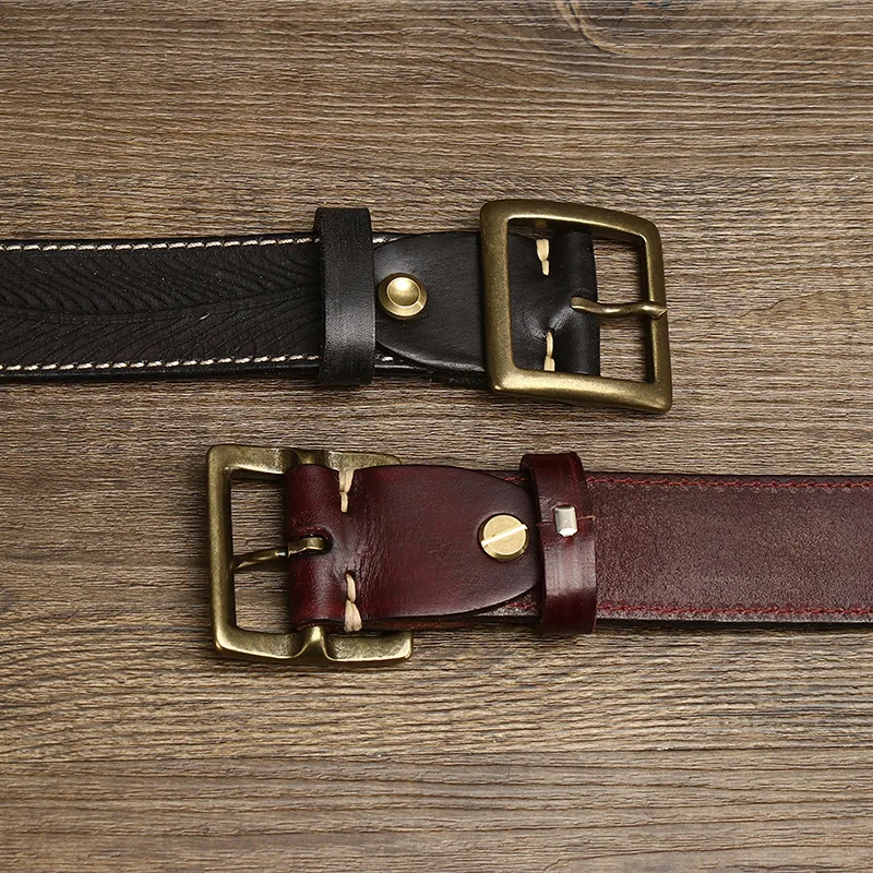 Vintage Luxury Handmade Leather Belt