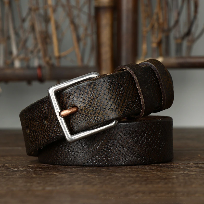 Snake Pattern Leather Belt for Women