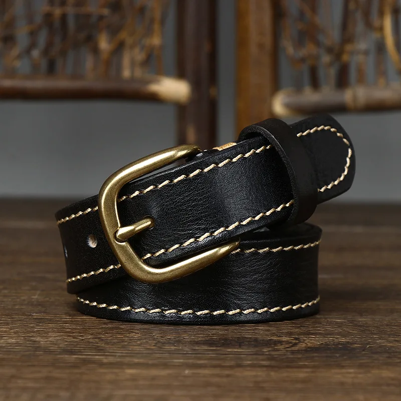 Cowskin Women Belt with Pin Buckle