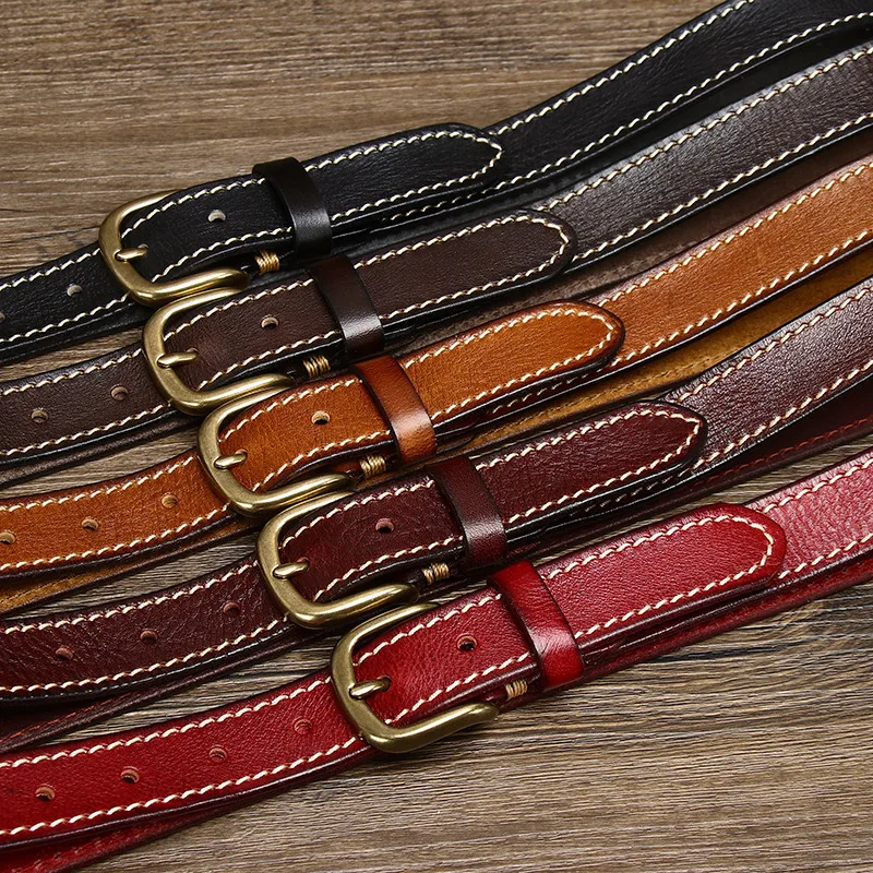 Cowskin Women Belt with Pin Buckle