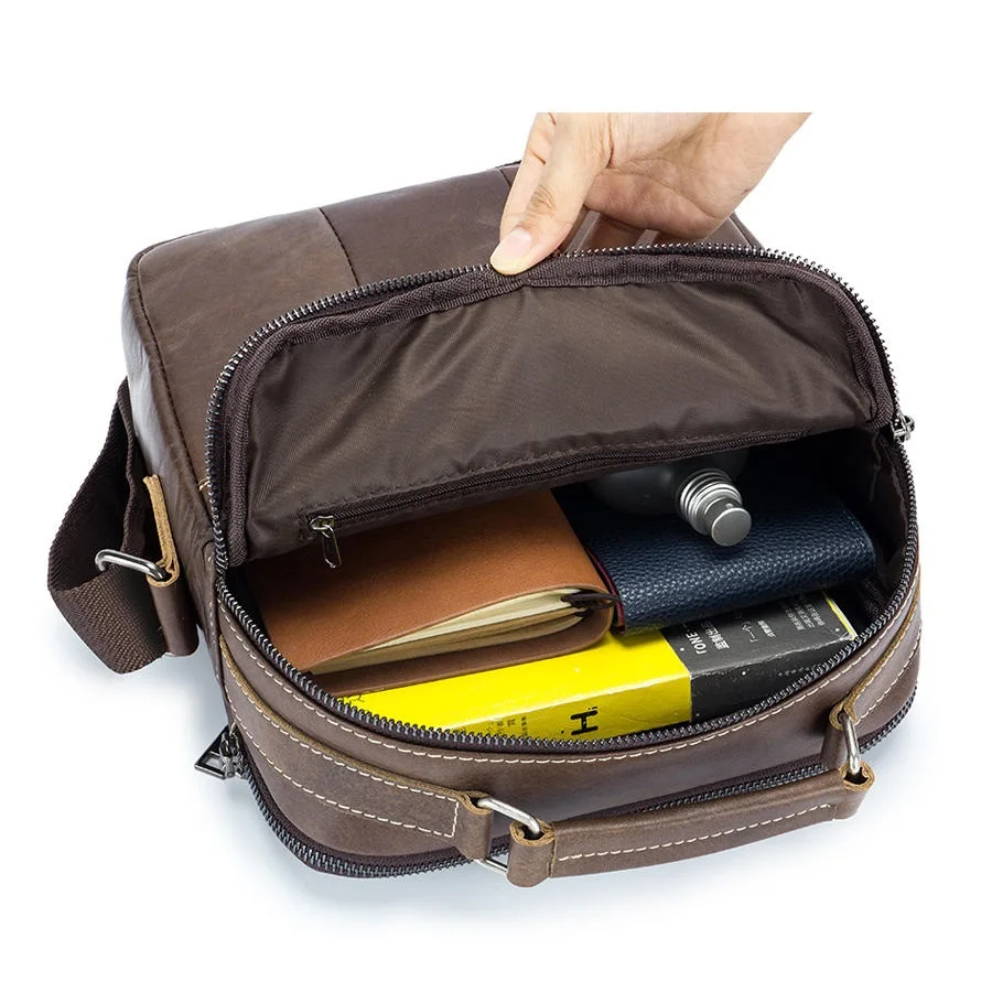 Genuine Leather Mens Shoulder Bag